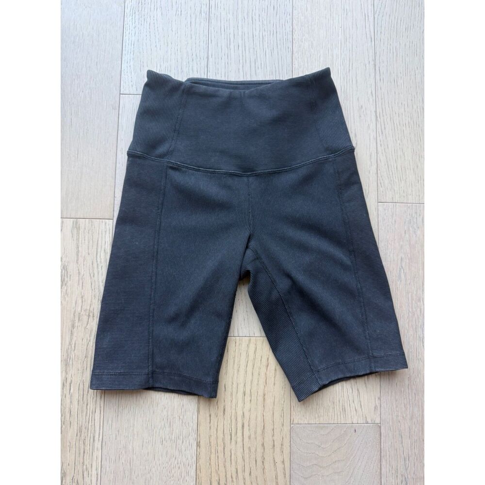 Zella High Rise Bike Shorts Womens XS Black 8" Inseam Stretch Hidden Pocket